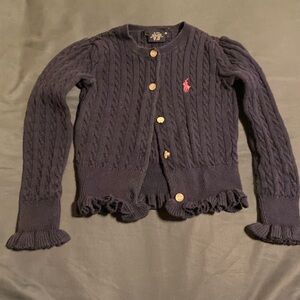 Ralph Lauren Girl’s Knit Cardigan Navy